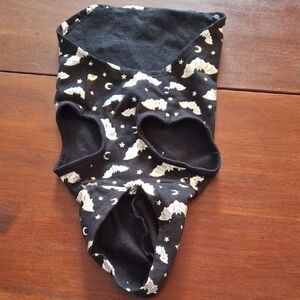 Vibrant Black and White Starry Dog Hood